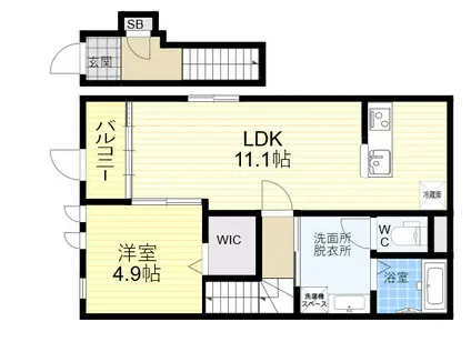 TMフォルトゥーナ(1LDK/2階)の間取り写真