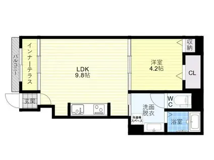 TMフォルトゥーナ(1LDK/1階)の間取り写真