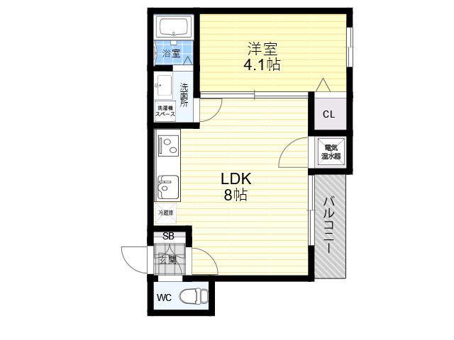 F ASECIA MINOS(1LDK/3階)の間取り写真