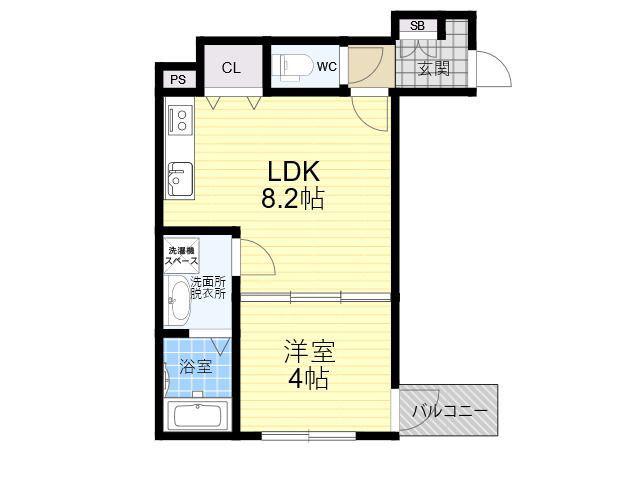 GRANDIR加美北(1LDK/3階)の間取り写真