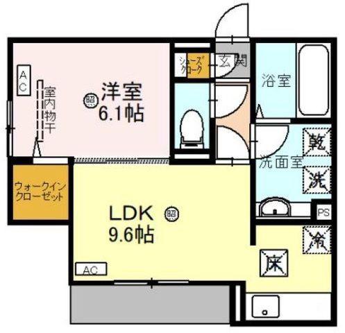 カーサルミノサ駒川(1LDK/2階)の間取り写真