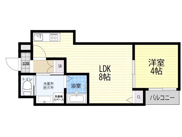 H-MAISON加美正覚寺12(1LDK/2階)の間取り写真
