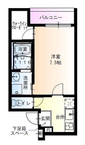 フジパレス天王寺東Ⅱ番館(1K/2階)の間取り写真