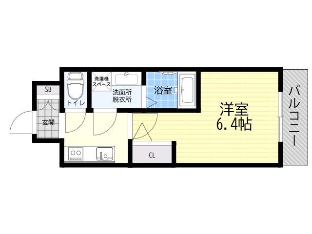 H-MAISON平野イーストⅤ(1K/1階)の間取り写真