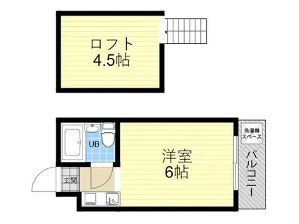シティパレス21駒川中野(1K/2階)の間取り写真