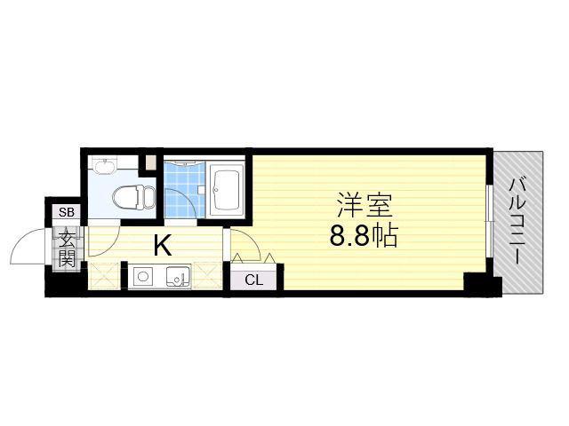 ジュネス東住吉弐番館(1K/5階)の間取り写真