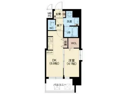 スプランディッド天王寺3(1DK/5階)の間取り写真