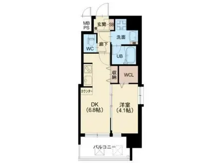 スプランディッド天王寺3(1DK/10階)の間取り写真