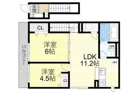 DSフォレスト2(2LDK/2階)の間取り写真