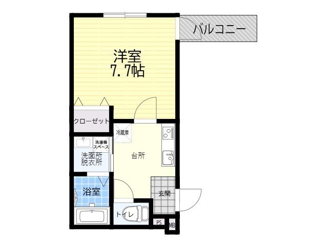 フジパレス桑津5番館(1K/1階)の間取り写真