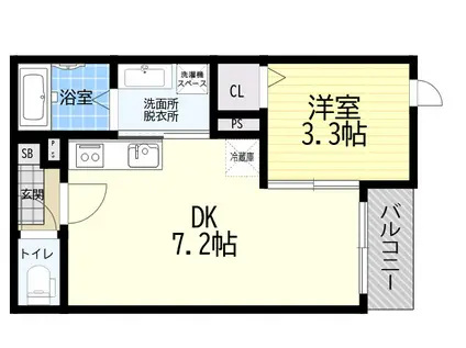 APTEX(1DK/3階)の間取り写真