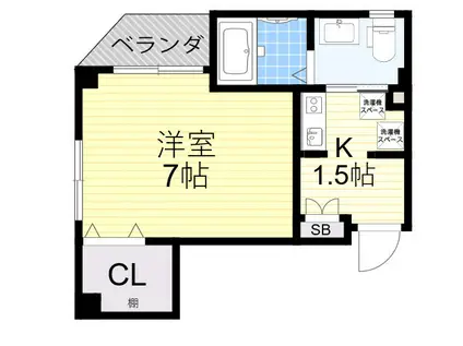 ルシェル南巽(1K/2階)の間取り写真