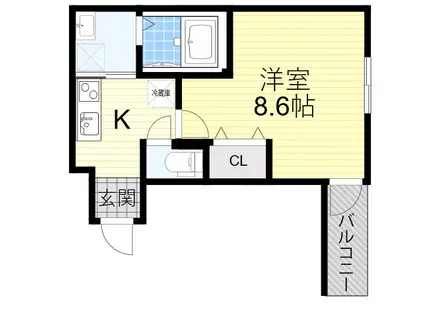 フジパレス今川公園東3番館(1K/3階)の間取り写真