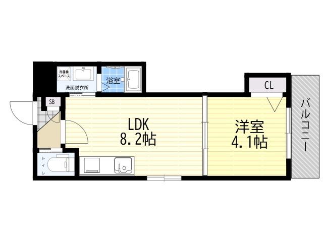 F ASECIA LASO(1LDK/3階)の間取り写真