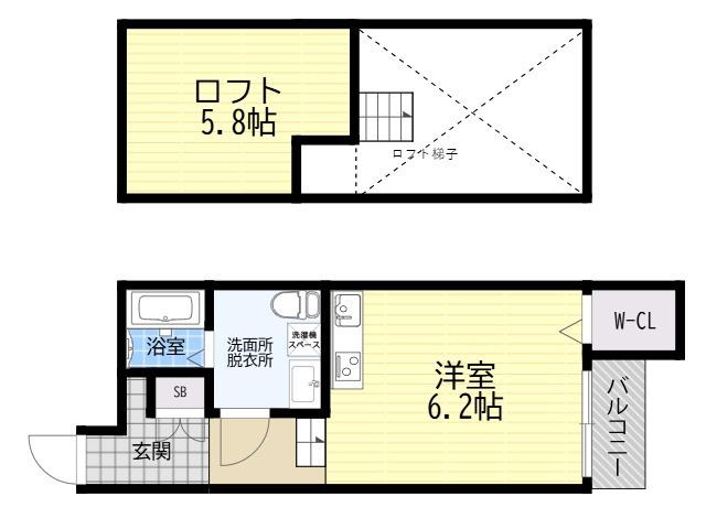 JOYFUL・HOUSE今川(ワンルーム/2階)の間取り写真