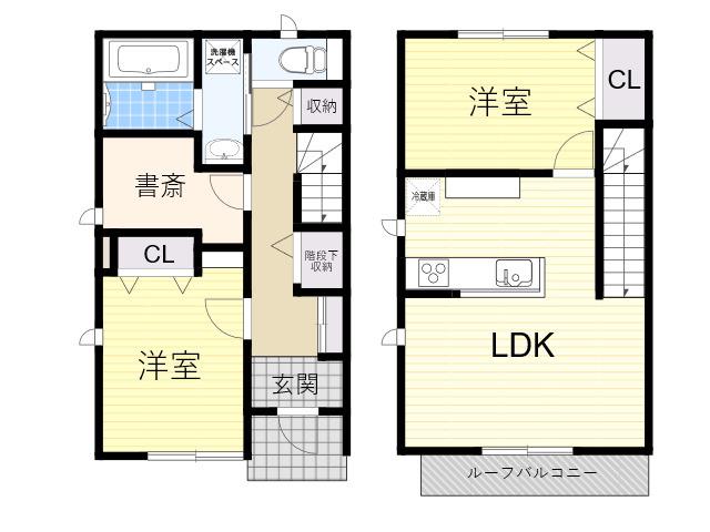 ザ・プロムナードC棟(2SLDK/1階)の間取り写真