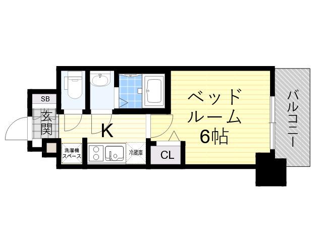 アドバンス大阪ベクエム(1K/5階)の間取り写真