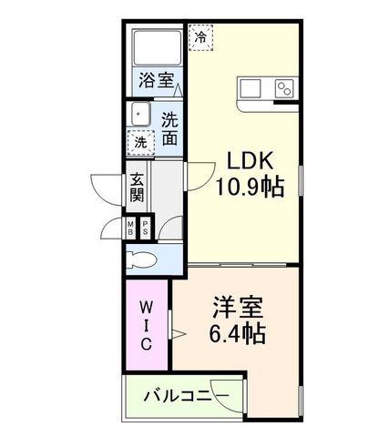 フジパレス今川2番館(1LDK/1階)の間取り写真