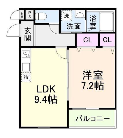 フジパレス今川1番館(1LDK/1階)の間取り写真