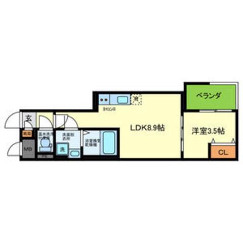 D PORTA CEREZO(1LDK/2階)の間取り写真