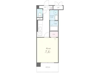 アクシス(1K/4階)の間取り写真