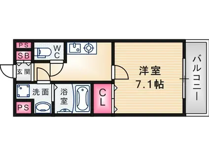 DSCOURT南新町(1K/5階)の間取り写真