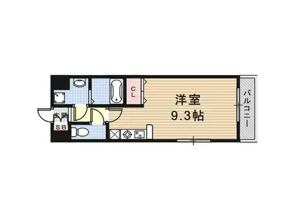 DSCOURT南新町(1K/7階)の間取り写真