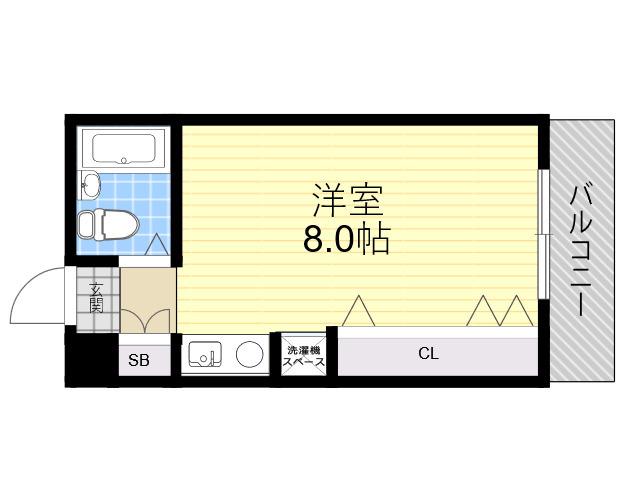 アイビーハウス(1K/2階)の間取り写真