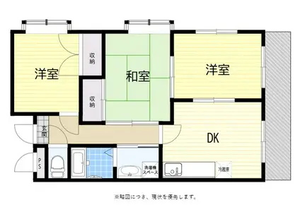 オークヴィラ園田(3DK/3階)の間取り写真