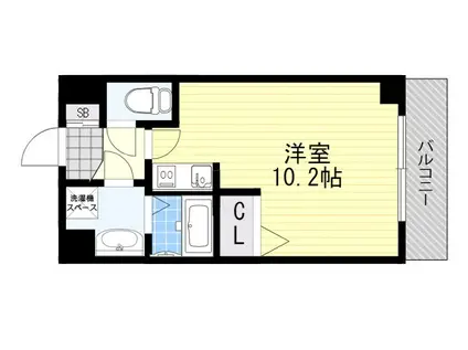 オズレジデンス尼崎(1K/4階)の間取り写真