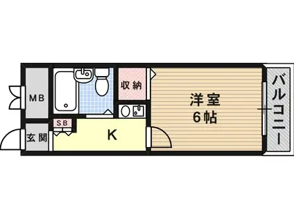 シロハイヌ名神町(1K/5階)の間取り写真