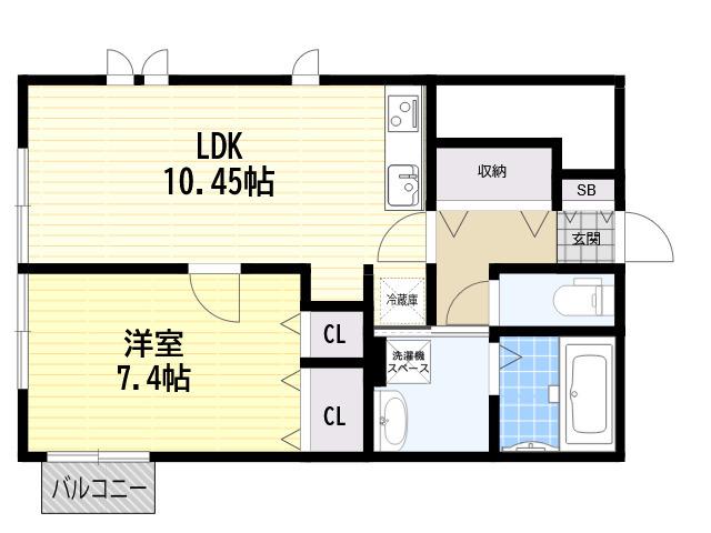 AFFINITY HOMES(1LDK/1階)の間取り写真