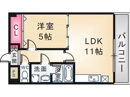 マ・メゾン金楽寺(1LDK/4階)の間取り写真