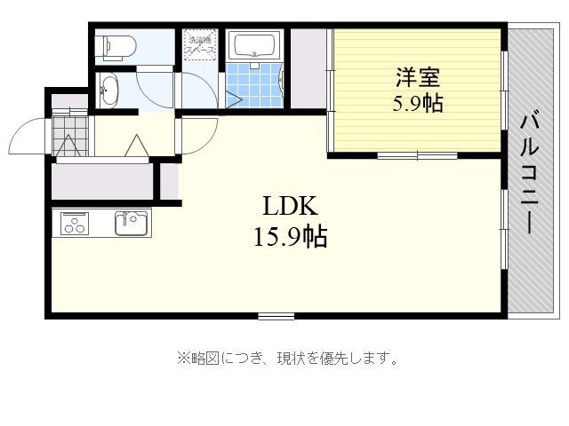 エトワール21(1LDK/2階)の間取り写真