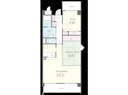 コゥジィーコート園田(2LDK/3階)の間取り写真