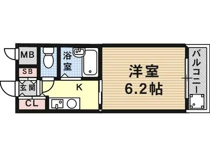 レソール御園(1K/3階)の間取り写真