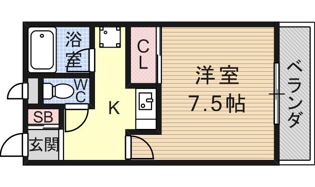 ハイツアルペンアイガー(1K/3階)の間取り写真