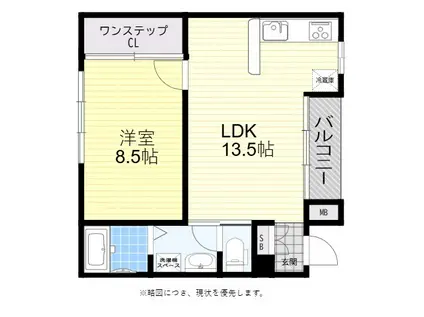 カーサ グランデ(1LDK/1階)の間取り写真