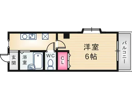 テラダマンション(1K/3階)の間取り写真