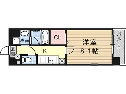 シェリールコート(1K/1階)の間取り写真