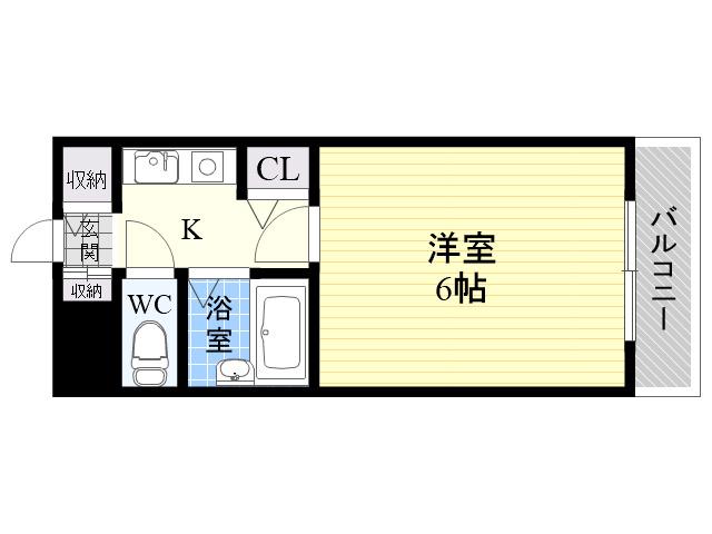 ミネルバ弐番館(1K/4階)の間取り写真