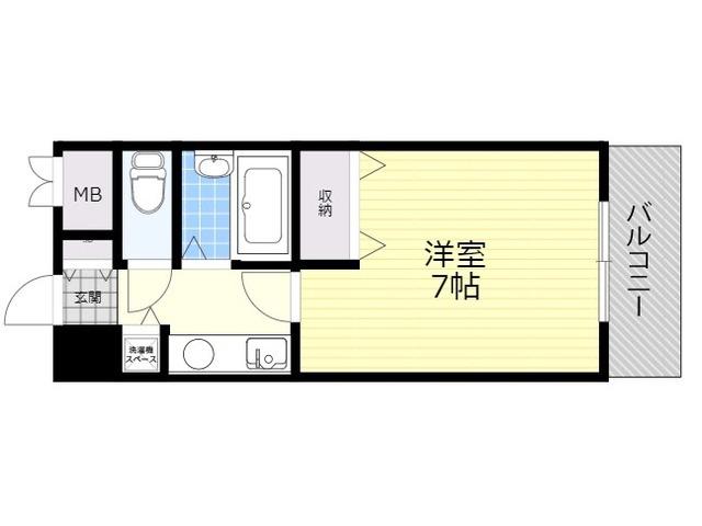 ミネルバ壱番館(1K/8階)の間取り写真