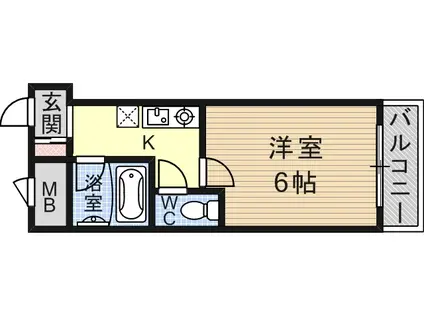 Sビルディング(1K/4階)の間取り写真