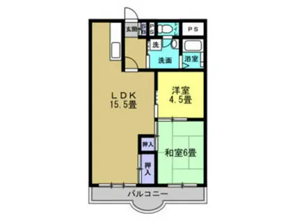 リアライズ立花(2LDK/2階)の間取り写真