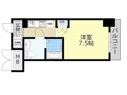 エス・キュート尼崎2(1K/8階)の間取り写真