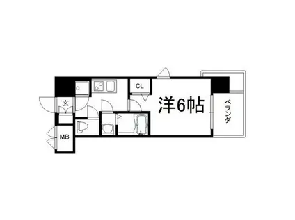 レジュールアッシュ アーバンゲート(1K/10階)の間取り写真