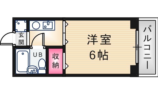 シロハイヌ久々知(1K/5階)の間取り写真