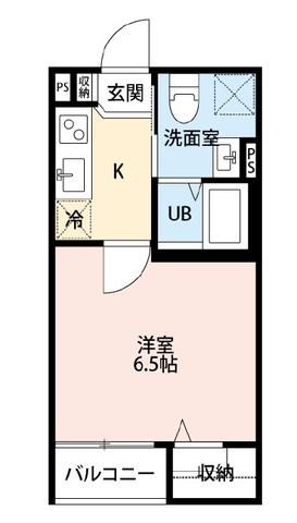 アパッショハート武庫川(1K/2階)の間取り写真