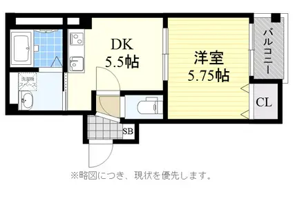 COZY潮江2(1DK/1階)の間取り写真