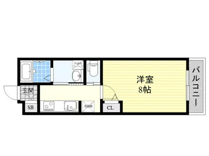 ルミエール阪神尼崎(1K/5階)の間取り写真